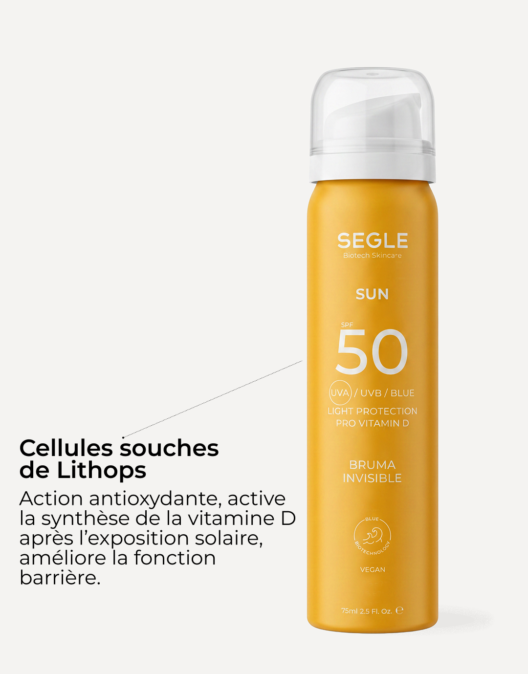 Brume solaire faciale invisible SPF50+